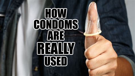 Take care not to poke a hole in the condom while taking it out of the wrapper. If the condom has a little receptacle (small pouch) at the tip of it (to collect semen), begin rolling the condom onto the penis with the receptacle left empty so that semen can fill it. Be sure to squeeze the air out of the receptacle end.